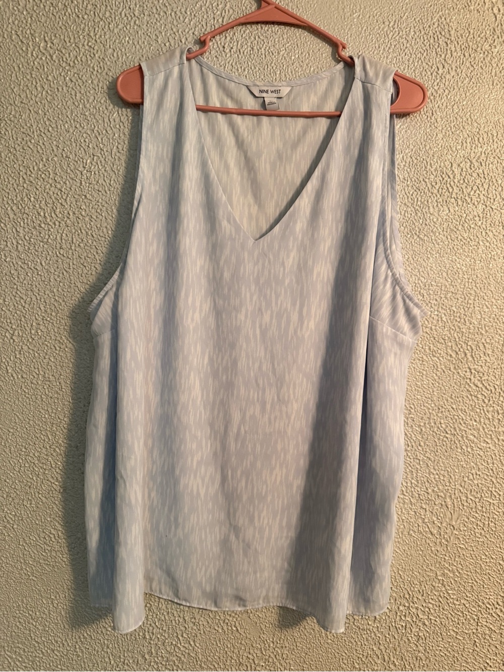 Nine West Pale Blue V-Neck Sleeveless Camisole